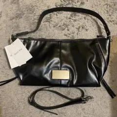 【美品】Matin Kim ブラックレザーショルダーバッグ 最安値
