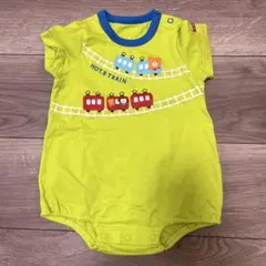 ミキハウスホットビスケッツ カラフル 電車　派手かわ　ロンパース