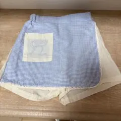 ninibello スカパン　スカートパンツ　ブルーチェック