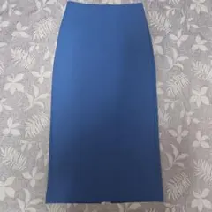 UNIQLO 青 スリット入りタイトスカート S