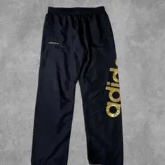 adidas NEO ナイロンパンツ ゴールドロゴ ブラック XL Y2K Oのサムネイル