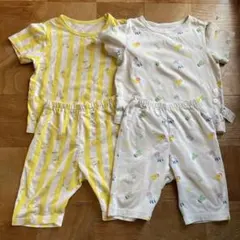 UNIQLOベビーパジャマ 90cm 2枚　わんわん、コッシー