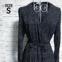 【UNIQLO】ユニクロ×イネスコラボ　星　総柄　カシュクールワンピース　S