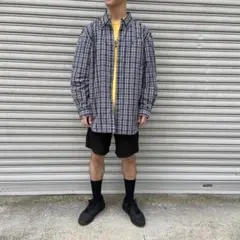 Carhartt☆カーハート☆チェック柄ボタンダウン長袖シャツ☆ストリート☆XL