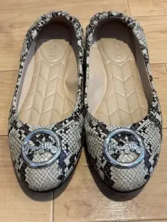 COACH コーチ パイソン柄 フラットパンプス