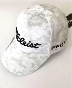 新品　タイトリストゴルフキャップ　マグネットマーカー付き　カモフラ仕様　ホワイト