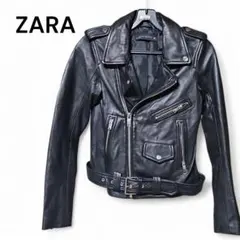 ZARA ザラ ブラック レディースライダースジャケット XS 羊皮