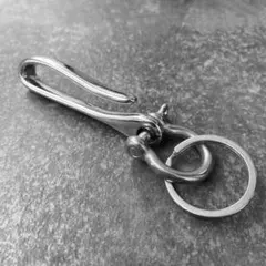 キーリング　キーチェーン　シンプル　シルバーアクセサリー　フックNo1