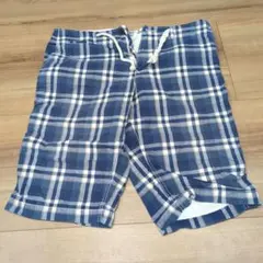 チェック柄ショートパンツ XL