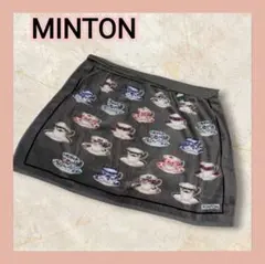 ​【新品未使用】MINTON ミントン エプロン ティーカップ柄 グレーのサムネイル