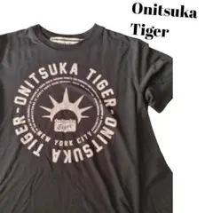 オニツカタイガー　ブラック　ロゴTシャツ　英字プリント　onitsukaのサムネイル