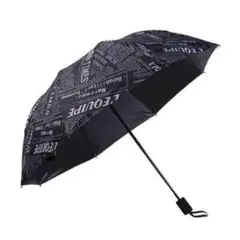 英字新聞デザイン 折りたたみ傘 日傘 雨傘 黒 男女兼用 149