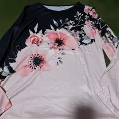 新品　花柄 長袖 Tシャツ Mサイズ