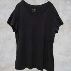 チャンピオン【L】Champion　Vネック Tシャツ 霜降りグレー 速乾