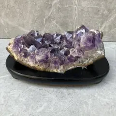 台座付き アメジストクラスター 天然石 原石 鑑賞石 置物 紫水晶 約2kg