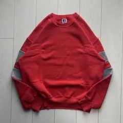 90s USA製 RUSSELL ATHLETIC スウェット レッド 古着