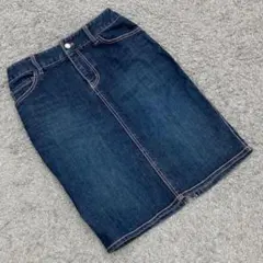 人気♡オフオン/ofuon【M】 デニムスカート スリット コットン混