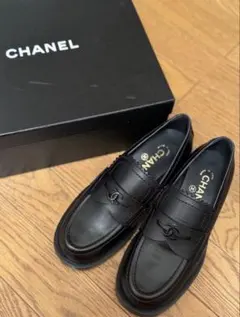 CHANEL ブラック キルティング ローファー 36 - メルカリ