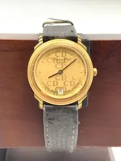 【不動】Christian Dior 腕時計 ゴールド CDロゴ　ヴィンテージのサムネイル
