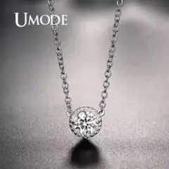 0.65カラット　スワロフスキー　 czダイヤ 　ヘイローネックレス　シルバー