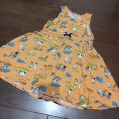 スヌーピー　SNOOPY　Peanuts　ワンピース　120cm オレンジ　海