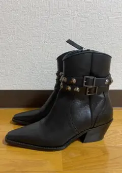 Zara レザーカウボーイアンクルブーツ