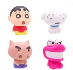 プチっとすわりマス　クレヨンしんちゃん　プチっと可愛いミニフィギュア　4個セット