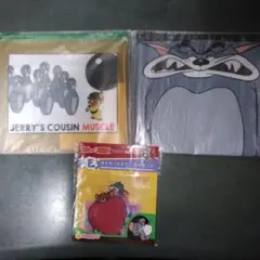 Happyくじ　トムとジェリー　D賞 フラットポーチ　２種、E賞　ステッカー