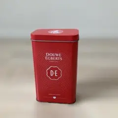 Douwe Egberts 赤い空き缶 蓋付き