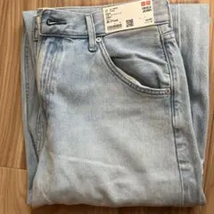 【新品未使用】UNIQLO バギーカーブジーンズ丈短め 62ブルー 28インチ