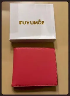【新品】 FUYUMOE 二つ折り財布 コーラルピンク レザー 小銭入れ付きのサムネイル