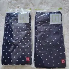 UNIQLO ネイビー ドット柄 レギンス 110