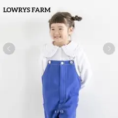 LOWRYS FARM キッズフリル付き襟長袖ポロシャツ 120-130