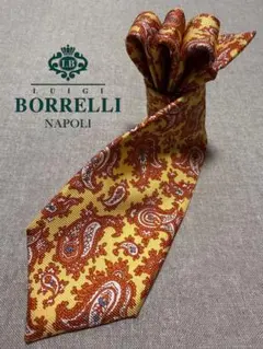 美品】LUIGI BORRELLI／ルイジボレッリ／レジメンタル／オレンジ