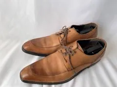 キャメルレザー レースアップシューズ