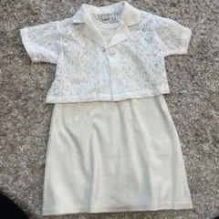 petit main レースカーディガン付ワンピース