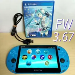 【FW 3.67】PSVita本体＋初音ミクDIVA X (PCH-2000青)