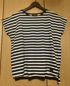 Le minor ルミノア ボーダー カットソー フレンチスリーブ 半袖 白 黒のサムネイル
