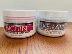 Advanced Clinicals ケラチン　ビオチン　ヘアマスク 2種セットのサムネイル