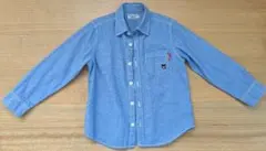 DOUBLE.B デニムブルー 長袖シャツ 120cm
