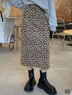 レオパード柄 タイトロングスカート　SHEIN