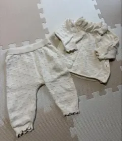 H&M ベビー ニットセット 0-1ヶ月 クリーム ベージュ セットアップ