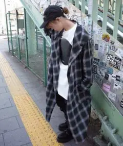 rovtski 【ビッグシルエット】フードコーディガン