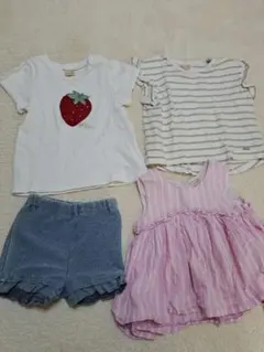 プティマイン 4点セット Tシャツ チュニック ショートパンツ