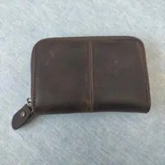 カードケース 本革 ミニ財布 ダークブラウン
