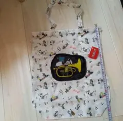 新品　SNOOPYスヌーピープレミアムポーチ付きバッグ　スヌーピーエコバッグ