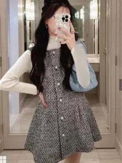 GRL ツイードペプラムベスト［pm489］