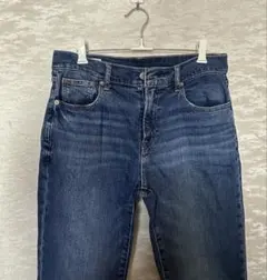 ダークブルー ストレートデニム ハイウエスト