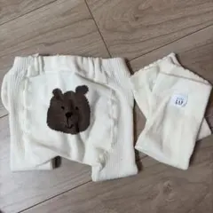 GAP クマの顔デザイン ベビータイツ&レッグウォーマー