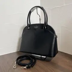 ケイトスペード　2way ペイトン　ミディアム　ドーム　サッチェル　バッグ　黒